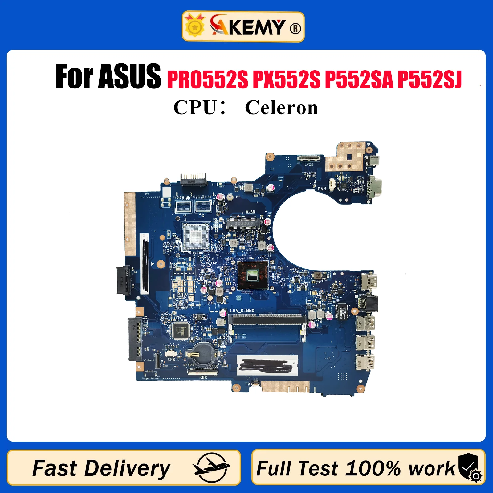 

P552SA Материнская плата для ноутбука ASUS ProArt P552S PRO552S PX552S PE552S P552SA P552SJ Материнская плата с процессором Celeron 100% тесты OK stk
