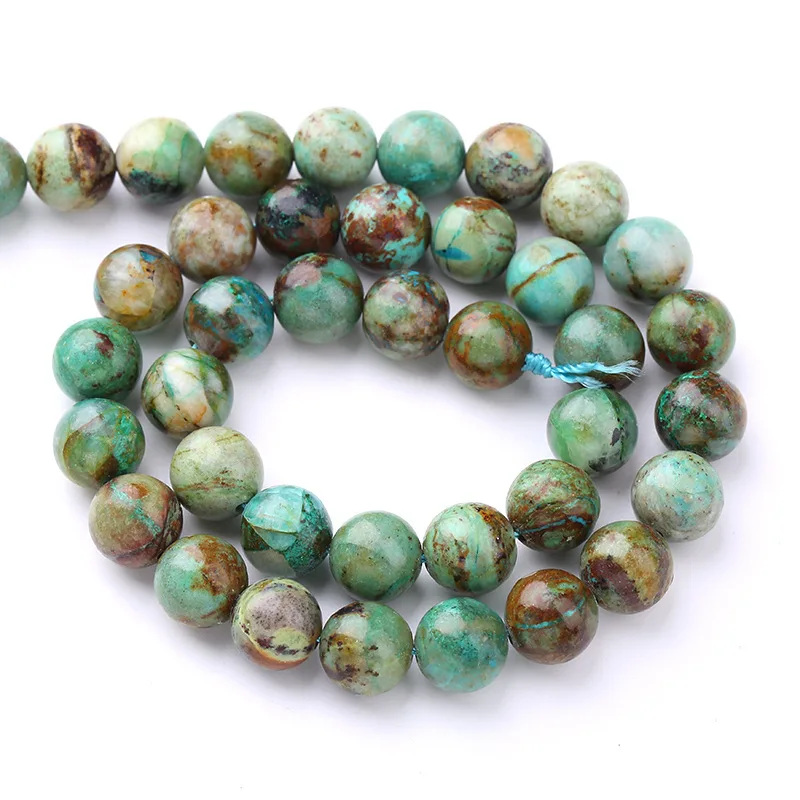 Factory Price Natural Stone African Turquoises Round Loose Beads 15''  4 6 8 10 mm For Jewelry Making DIY Bracelet Accessories image 6