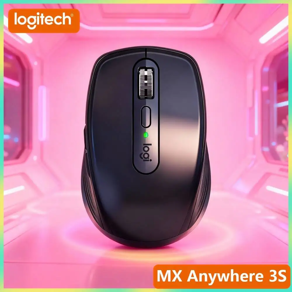 Ergonomic MX Anywhere 3S - 8K DPI, 3-Device Sync, Silent Click, Ideal for Auto Shop Office & Training Hall Work