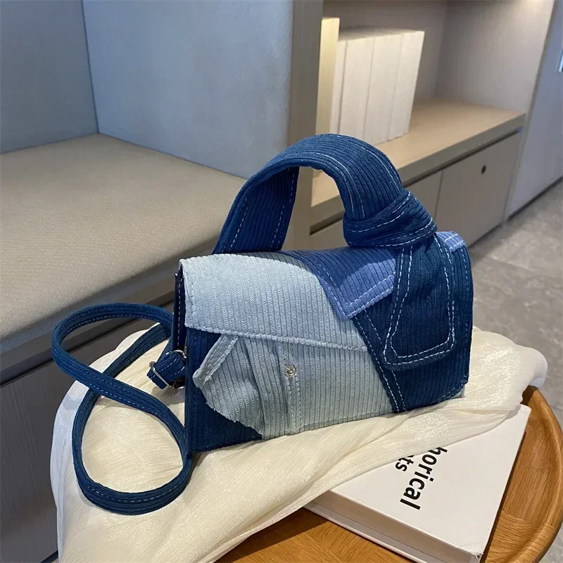 

2025New Spring New Women's Spliced Hand-held Small Square Bag - Multi-functional Postman, Single-shoulder Bag