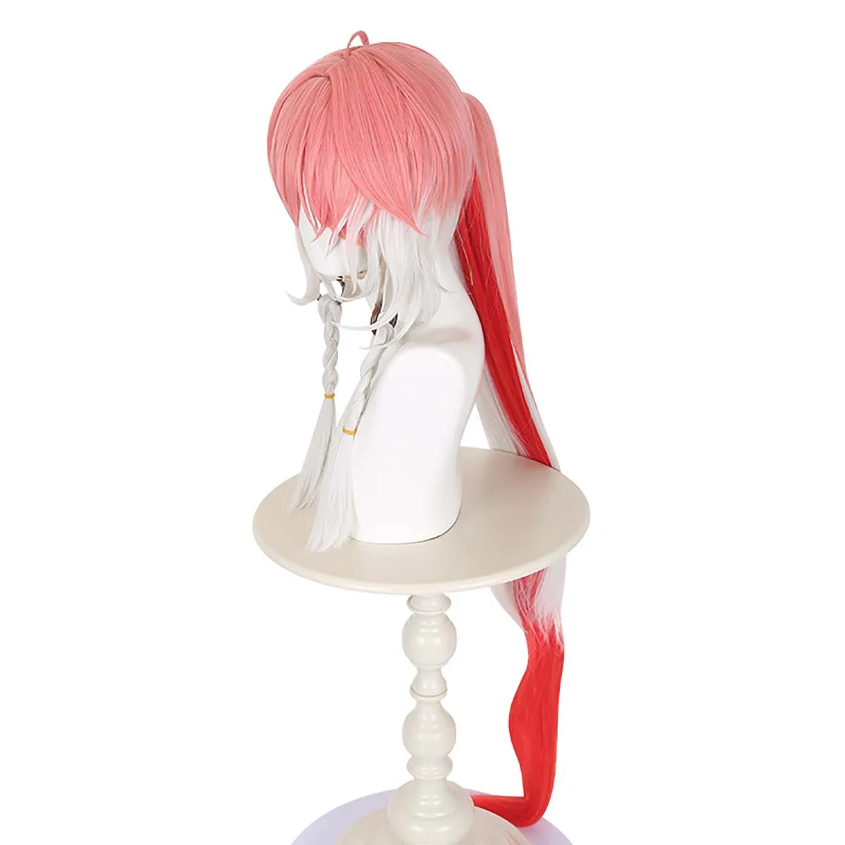 Halloween Frau Mädchen Chang Li Changli Cosplay lange rosa weiße Haarperücke