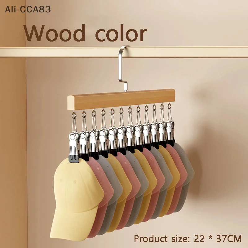 

12 Clips Multi-function Wood Hanger High Quality Strong Wooden Storage Rack Tie Socks Hanging No Trace Drying Rack