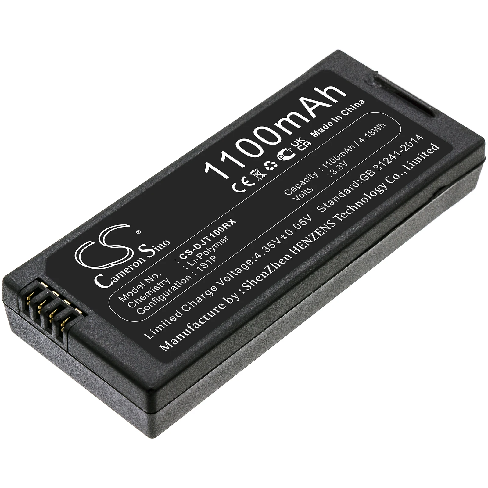 CS Li-Polymer Drones Battery for DJI,3.8V,1100mAh,Tello,T01