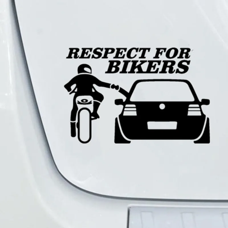 Car decals decorative stickers, creative personalized body stickers, respect for motorcycle riders, car stickers decorative