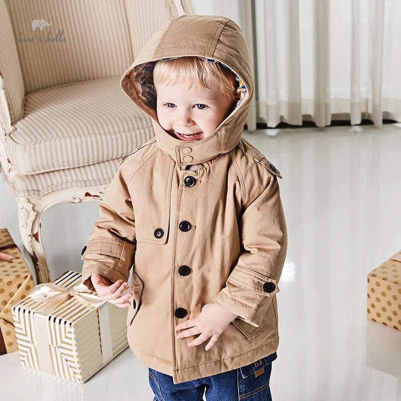 

Dave Bella Children's 90% Duck Down Jacket Khaki Fashion Boys and Girls Thick Warm Winter Jacket Clothes DB4223961