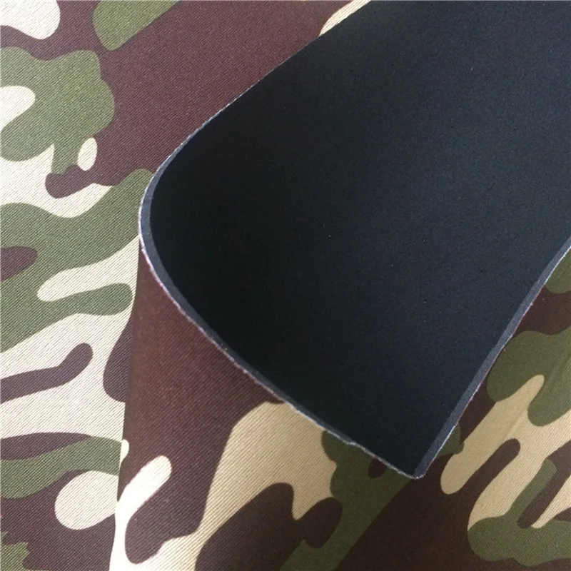 Camouflage Diving Material SBR Rubber Cloth Bonded Fabric Forest Single Double Sided For Sports Protector Gear Surfing Costume