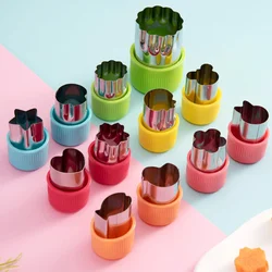 Colorful Cookie Cutter Set, 12 pcs  Shape Stainless Steel Mini Food Cutters, Perfect for Baking, Decorating, and Lunch Snacks