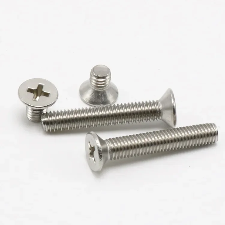 #4-40 viti a testa piatta Phillips acciaio inossidabile filettatura completa PK 100