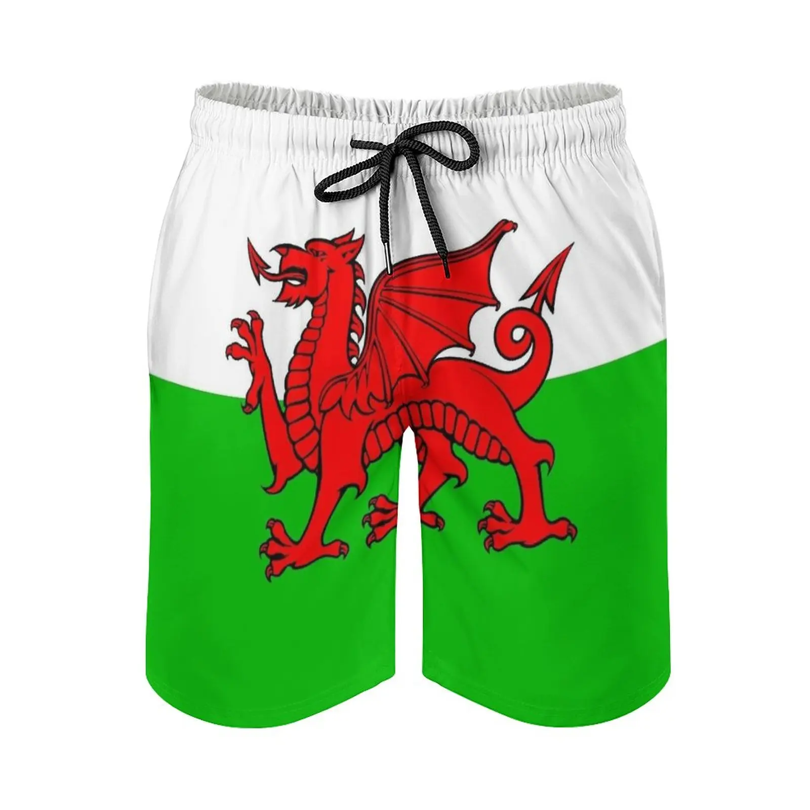 Wales Flag Welsh Dragon Men's Sport Running Beach Shorts Trunk Pants With Mesh Lining Trunks Shorts Wales Welsh Cymru Cymru Am