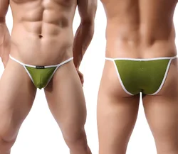 Calzoncillos de tela Modal para hombre, bragas transpirables, pantalones cortos de cintura baja, bolsa convexa en u, ropa interior sexy gay