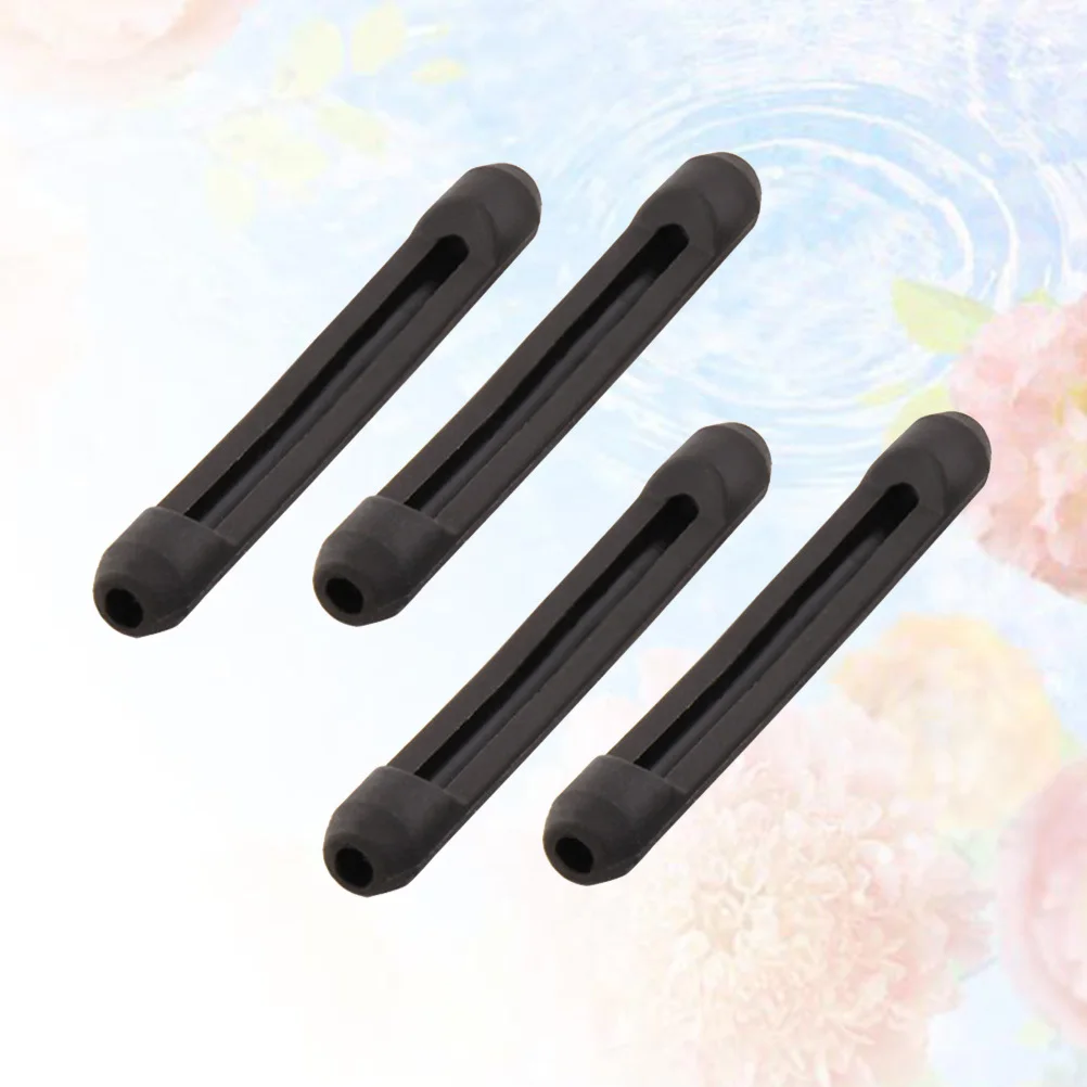 

4Pairs Eyeglass Anti Slip Sleeves Silicone Cushion Tips for Sunglasses Secure Fit for Running Workout Daily Use Black