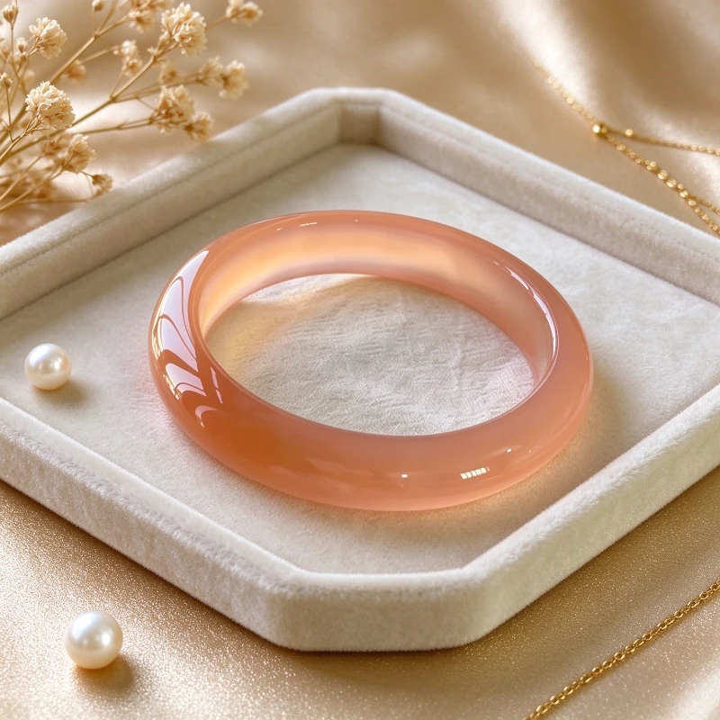 New High-ice Orange Pink Bracelet, Women's Daily Jewelry.