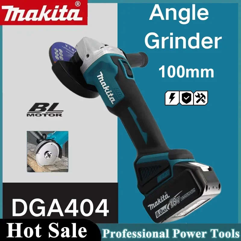 DGA404 Makita 100mm Brushless Rechargeable Angle Grinder For Makita Lithium Electric Cutting Polishing High Power Hand Tool