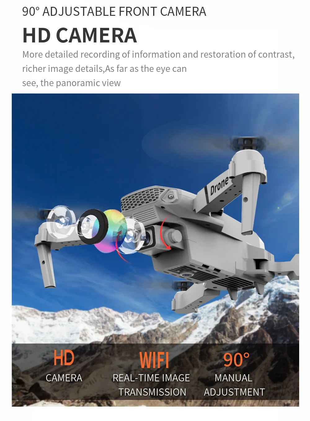 New Kids toy Professional Drone toy LED Pro WIFI FPV Wide Angle 4K Camera Optical Remote Control Drone toys Helicopter children