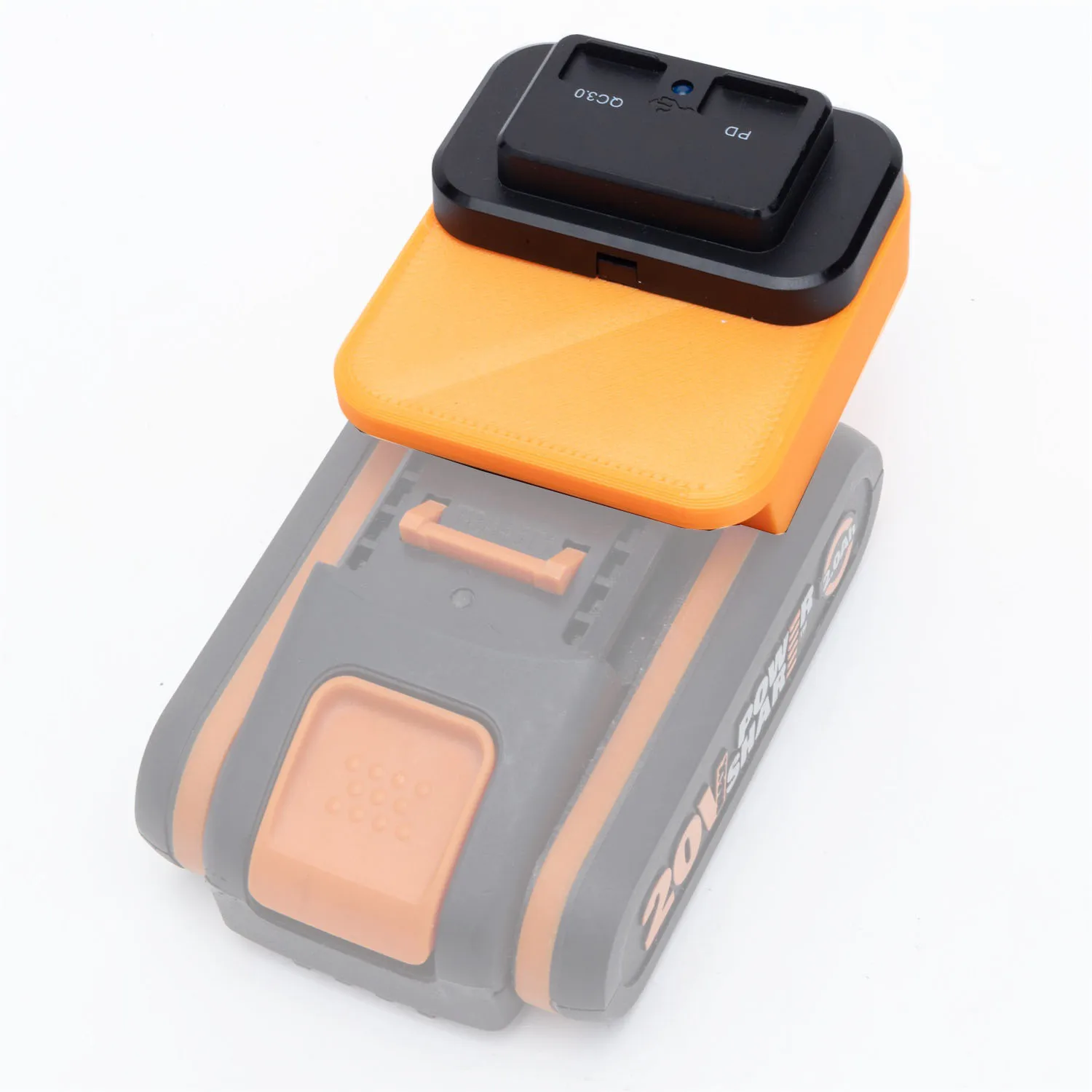 

Cordless Mobile Power Bank Adapter for WORX 20V 4 PIN Li-Ion Battery W/USB Type-C PD+QC3.0 Fast Charger（Battery Not Included）