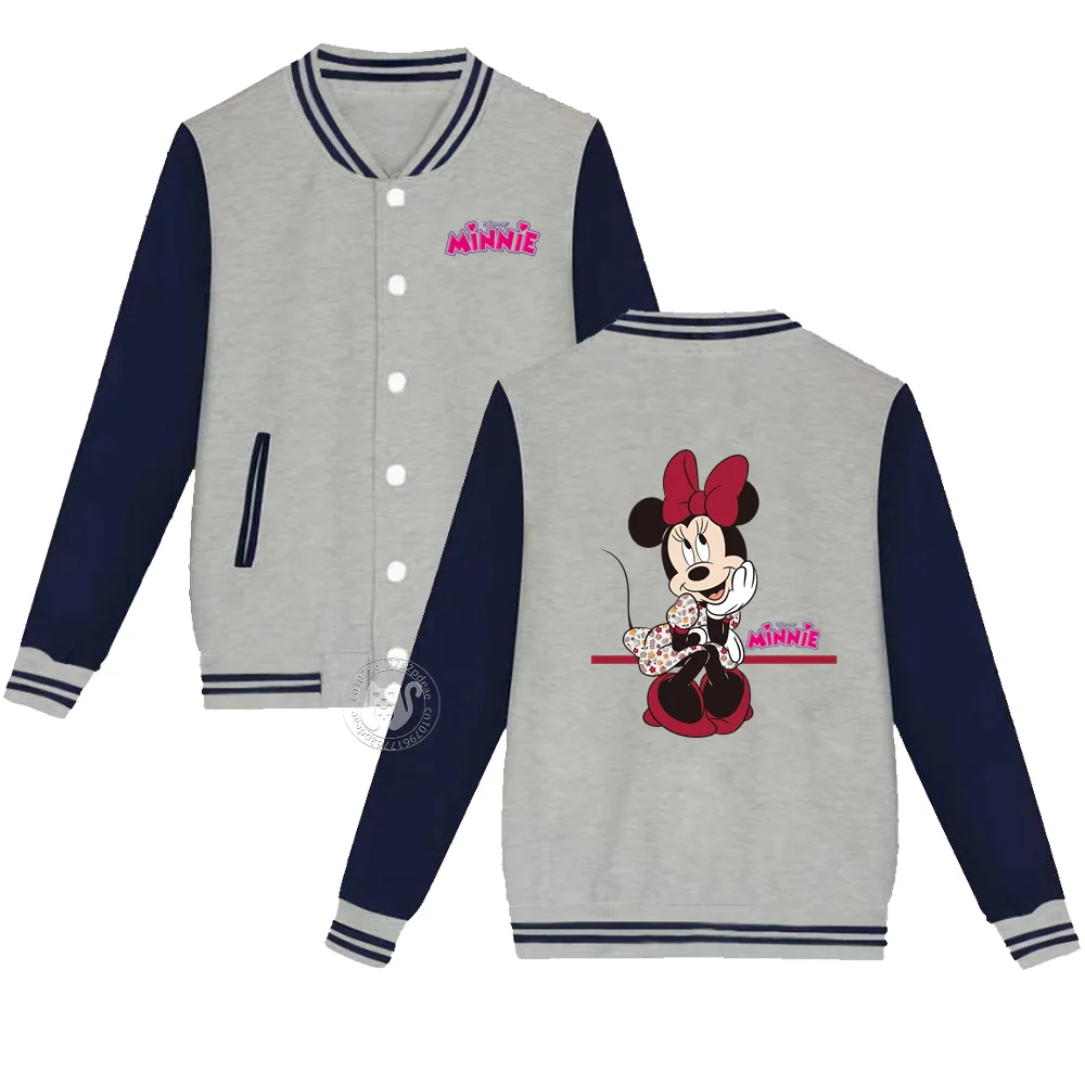 

Disney Children's Fall/Winter Brand Baseball Uniform Cartoon Minnie Print ages 2-14 for boys and girls padded warm base coat