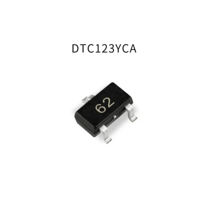 1PCS DTC123YCA Screen Printing 62 SOT23 50V NPN Digital Transistor