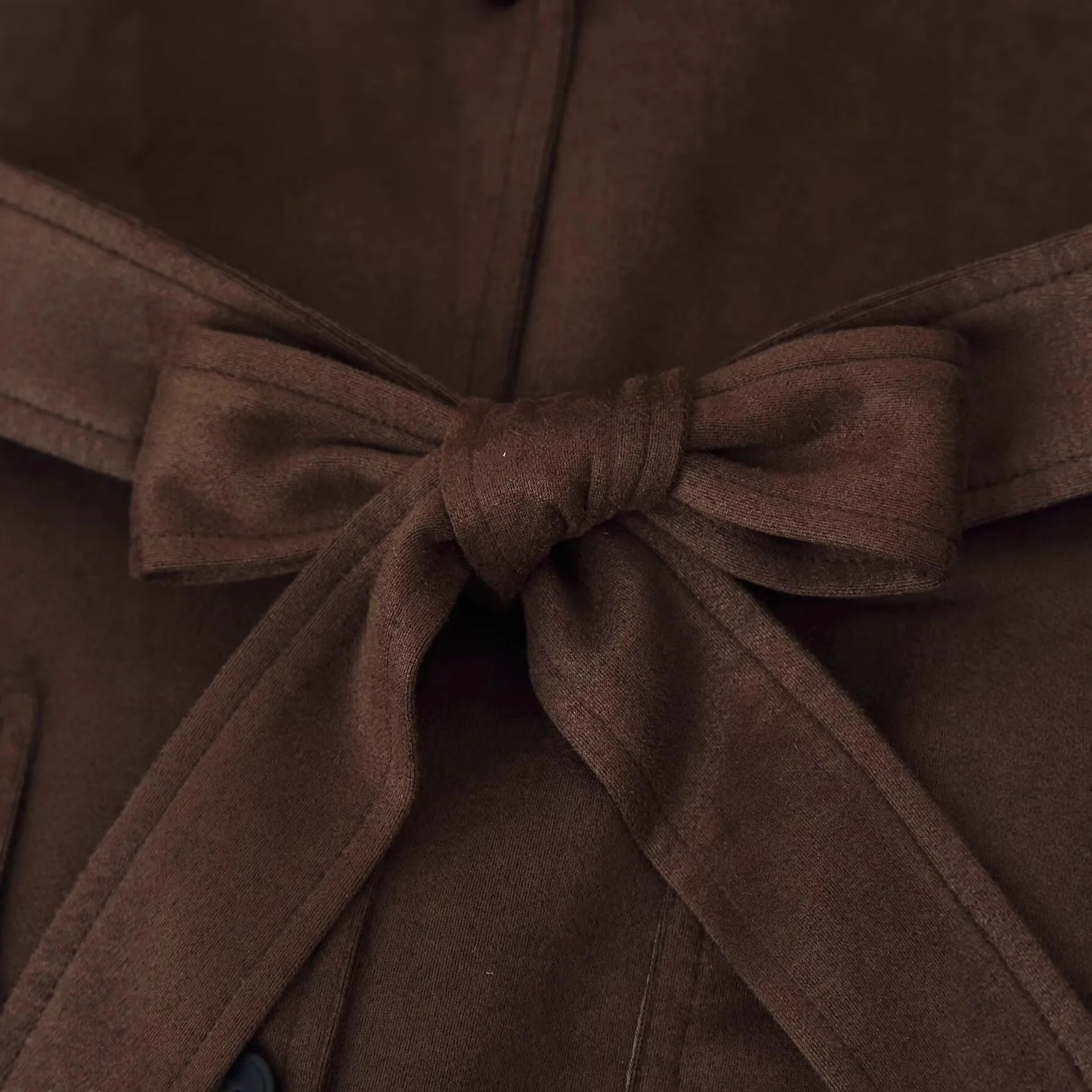 Giacche a vento sottili in pelle scamosciata da donna Solido con cintura Trench a maniche lunghe Moda femminile Chic Blazer Giacche Streetwear