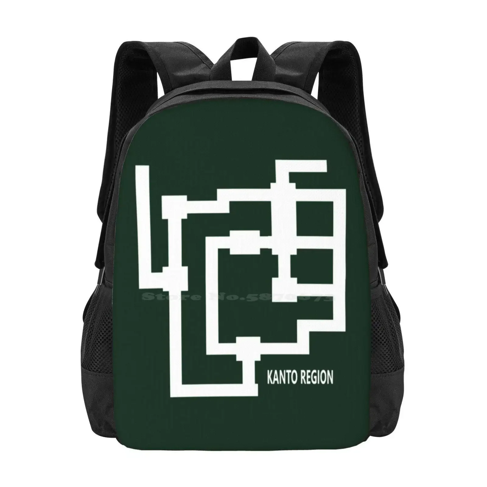 

Kanto Region Map Hot Sale Schoolbag Backpack Fashion Bags Ash Anime Pokeball Venusaur Charizard Manga Cute Gameboy Red