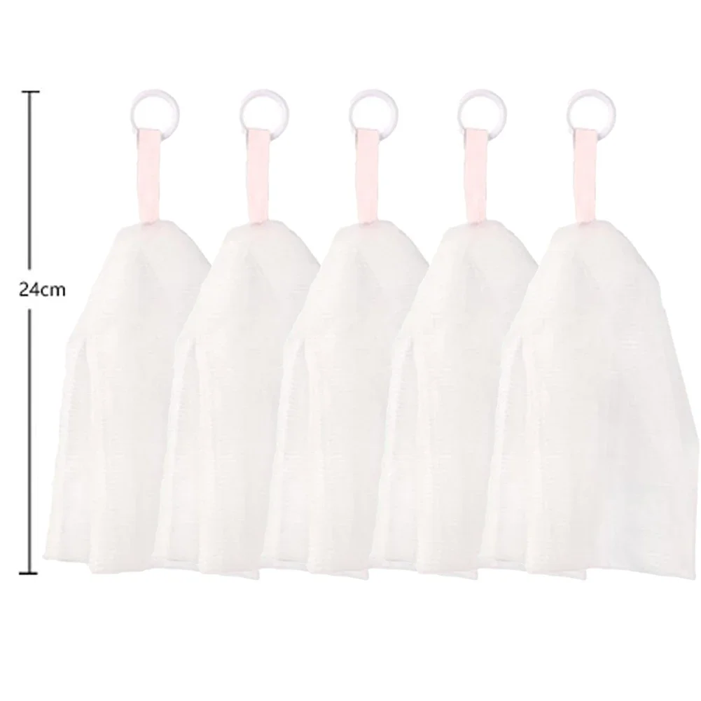 휴대용 비누 세이버 백 세트, 간편한 거품 생성, 부드러운 피부 비누 절약, 여행 친화적, 5 가지 걸이식 보조