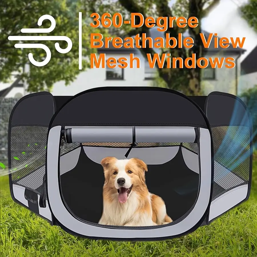 

Dog Cat Playpen,Portable Pet Puppy Playpen,Rabbit Puppy Dog Play Pen for Indoors,Dogs Tent for Indoor Cats,Kitten Playpen,Collap