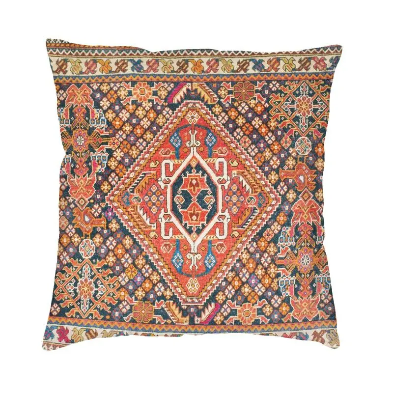 Antique Persian Tribal Turkish Kilim Square Throw Pillow Case Home Decorative Printed Vintage Bohemian Ethnic Art Cushion Cover