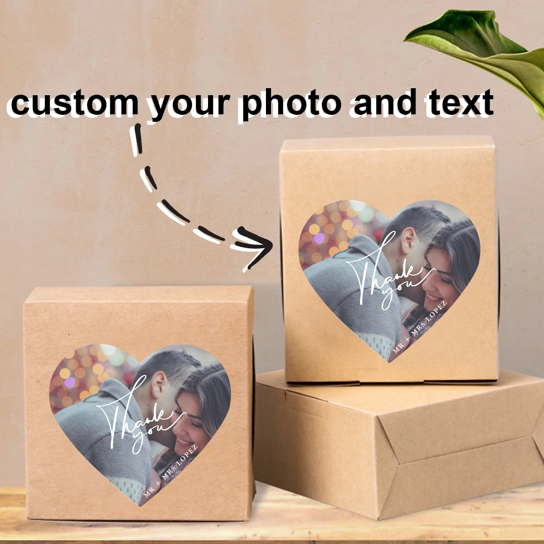 96 adesivi impermeabili d'amore personalizzati, loghi personalizzati, etichette commerciali, posta per matrimoni, feste, compleanni, nam