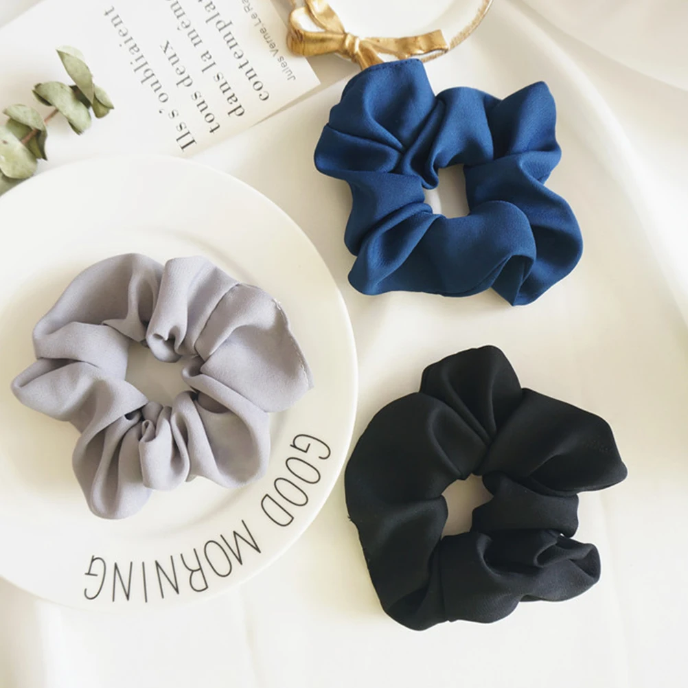 

5pcs Hair Bands Elastic Ties Cloth Ponytail Holders Girls Ropes Ribbons Durable Reusable No Metal Hair Styling Accessories