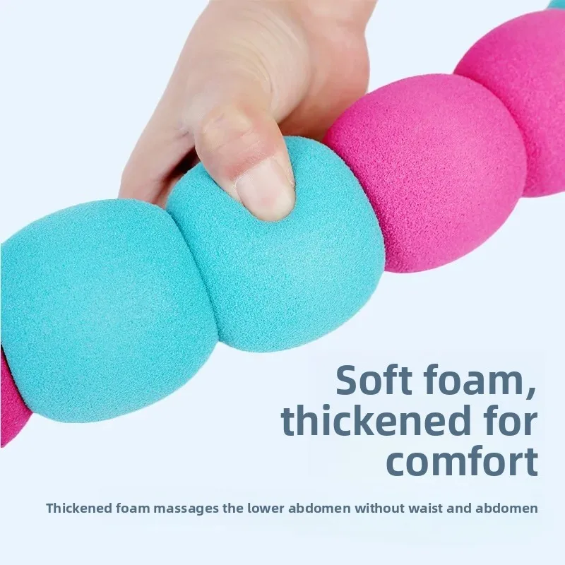 Upgraded Massage Ball Sport Hoops Macaron‑Colored Thick Reinforced Foam Cotton Adult Female Weight Loss Fitness Exercise Hoop