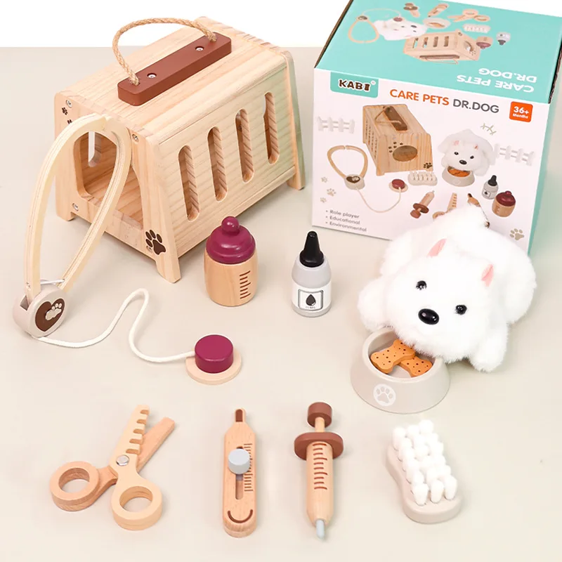 childrens-early-education-wooden-realistic-pet-medical-set-pretend-play-baby-educational-playhouse-doctor-set-for-kids-cute-gift
