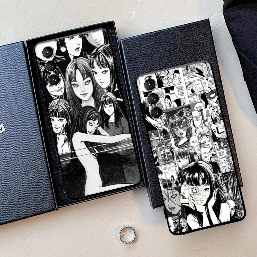 horror comic junji ito Tees Horror Tomie Phone Case For Samsung Galaxy S22 23 21 S20 FE Ultra S10 S9 Plus 20Ultra 10Plus Cover