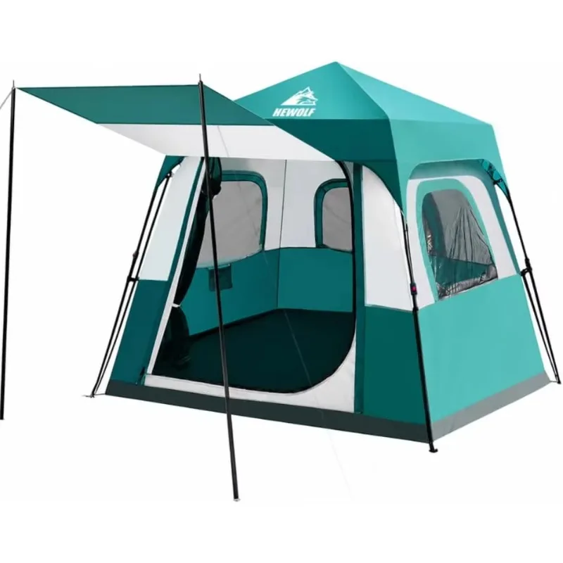 ^Instant Tent for 4-6 Person Camping, Waterproof Easy Pop Up Tent Sets Up in 60 Seconds for Family Outdoor Hiking & Backpacking