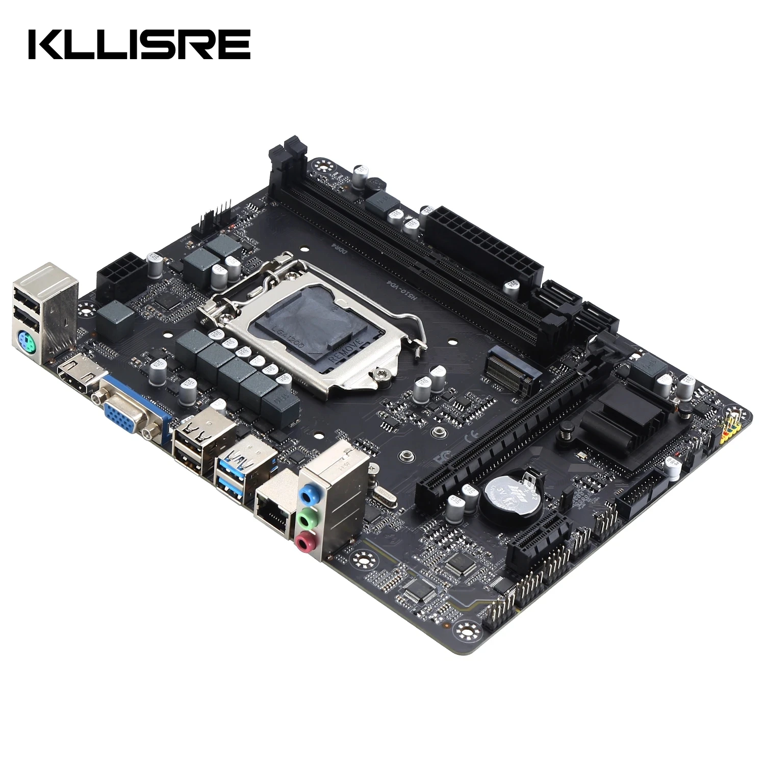 Kllisre-placa base H510 H511, LGA 1200, compatible con Intel Core I3/i5/i7/i9 10th/11th, procesador DDR4, Memoria VGA + HDM + M-ATX DVI