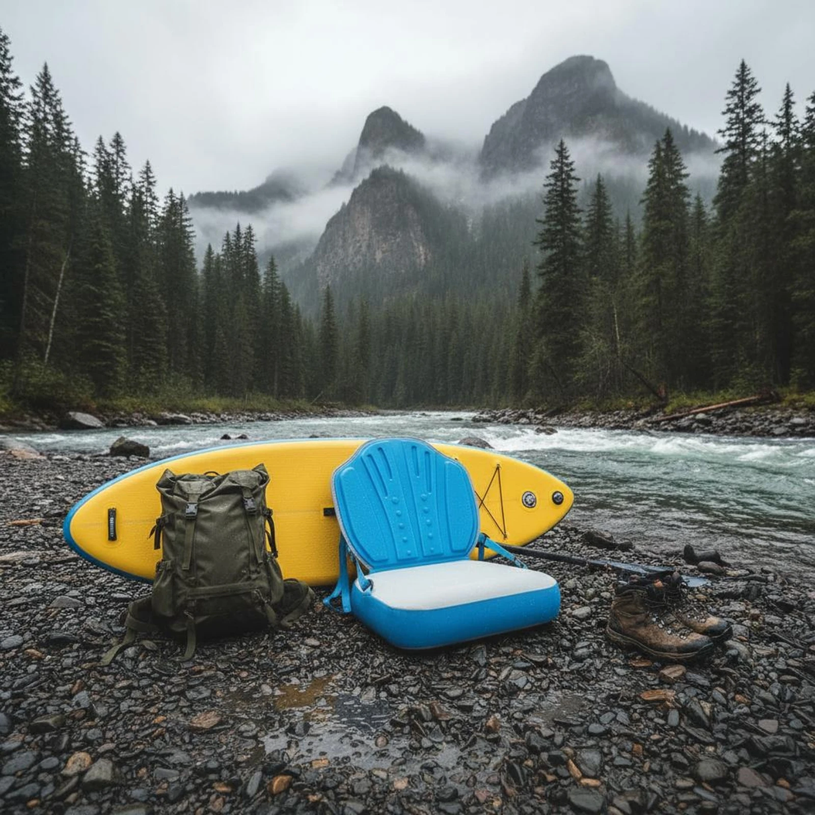 

High Back Kayak Seat Adjustable Straps Paddle Board Chair Kayak Chair Molded Grooves Water Recreation Gear