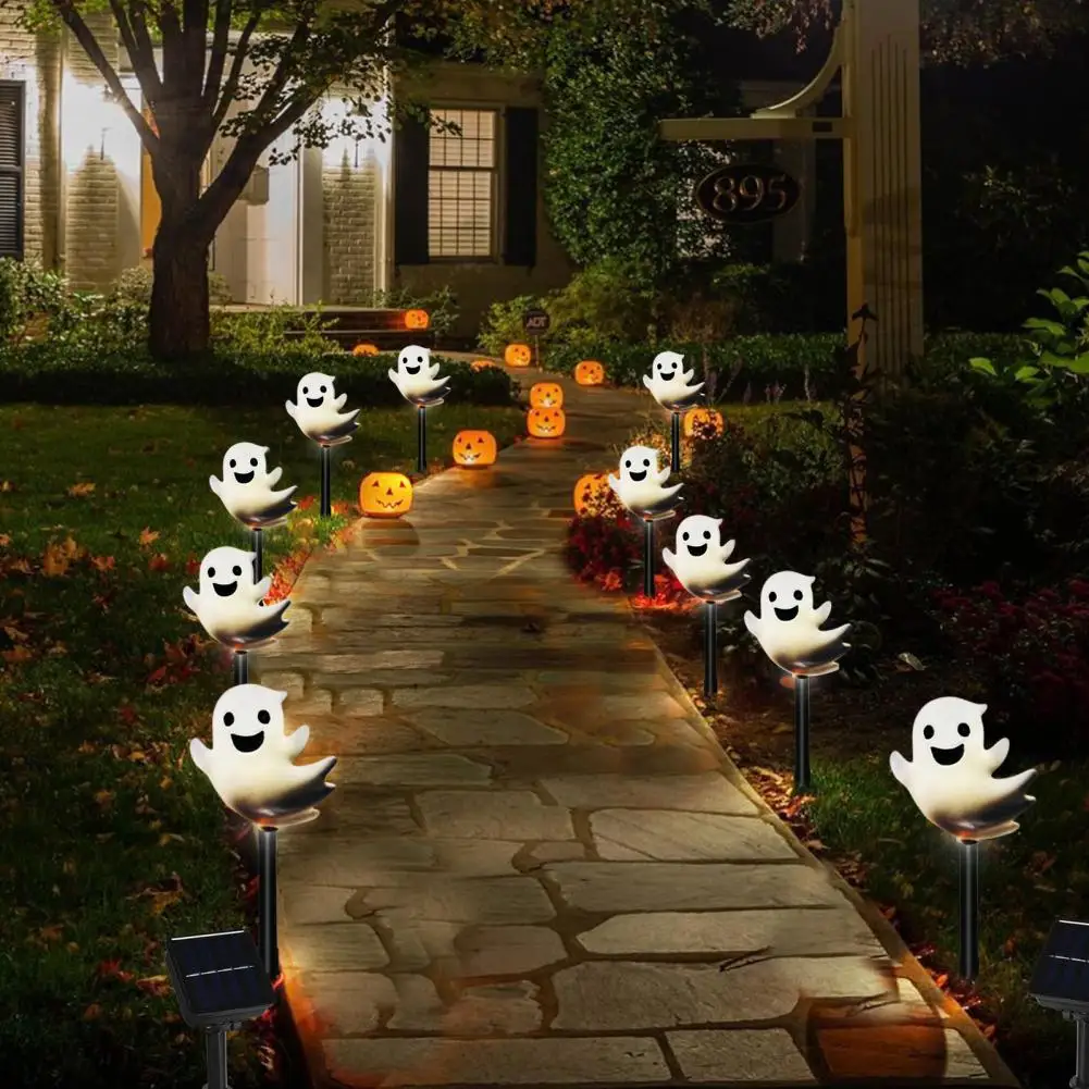 

Halloween Light Solar Led Halloween Decoration Spooky Solar Halloween Ghost Pathway Lights Weather-resistant 3d Outdoor