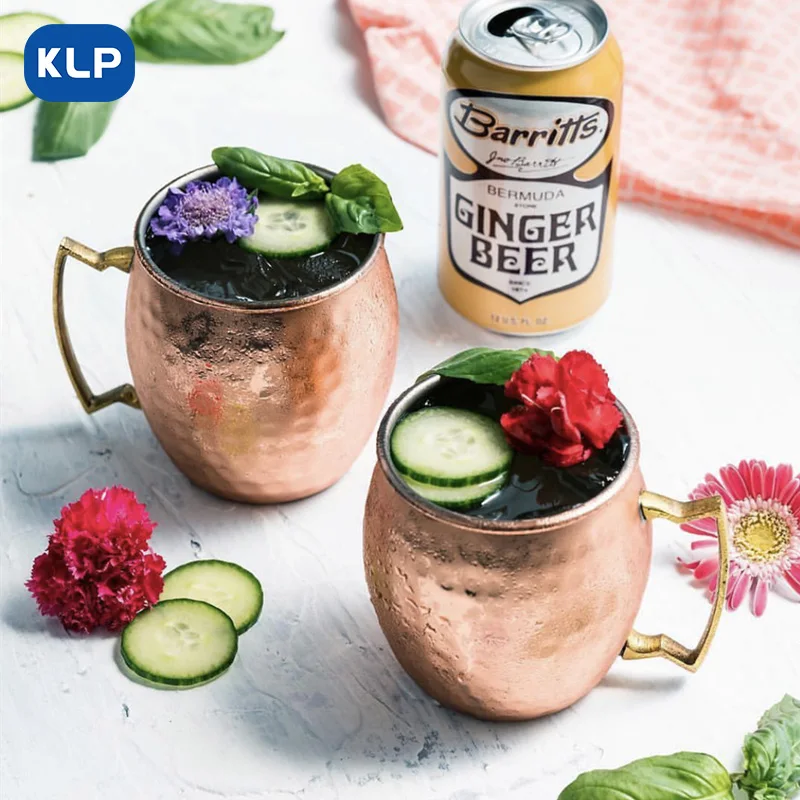 KLP Rose Gold Plated Stainless Steel Moscow Mule Mug - Bar Gift Set 2 and Set 4 Factory Direct (16.9 oz)