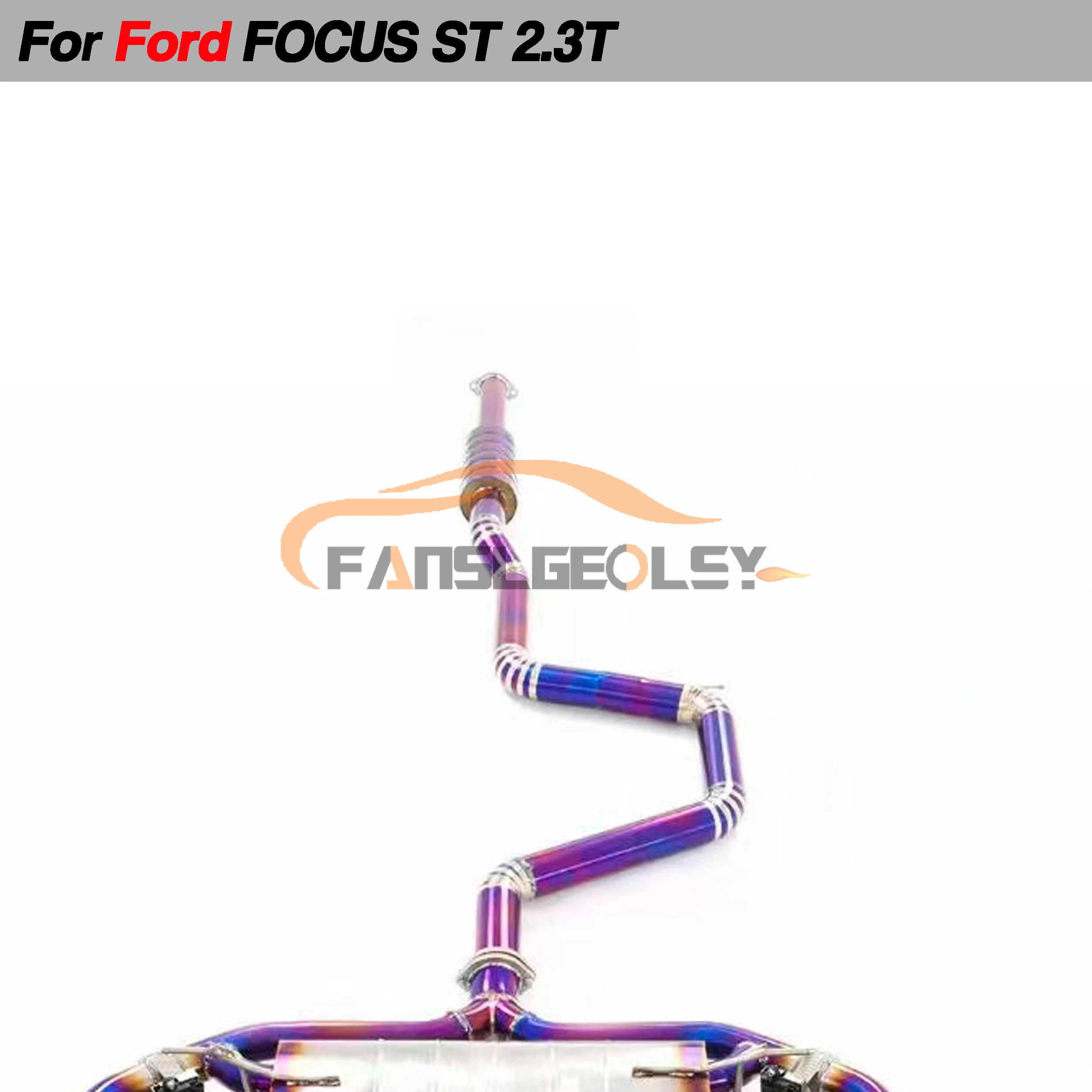 For Ford Focus ST 2.3T Titanium Alloy Performance Catback Exhaust System Valve With Muffler Pipes Tuning exhaust assembly