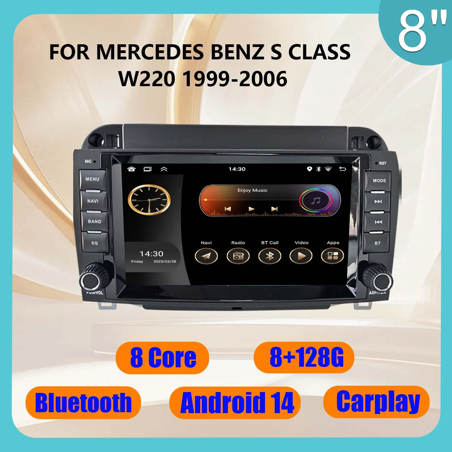 Android 14 Car Radio CHSTEK For Mercedes Benz S-Class W220 S350 S320 S280 Navigation FM AM WIFI GPS Autoradio 2 Din Media Stereo