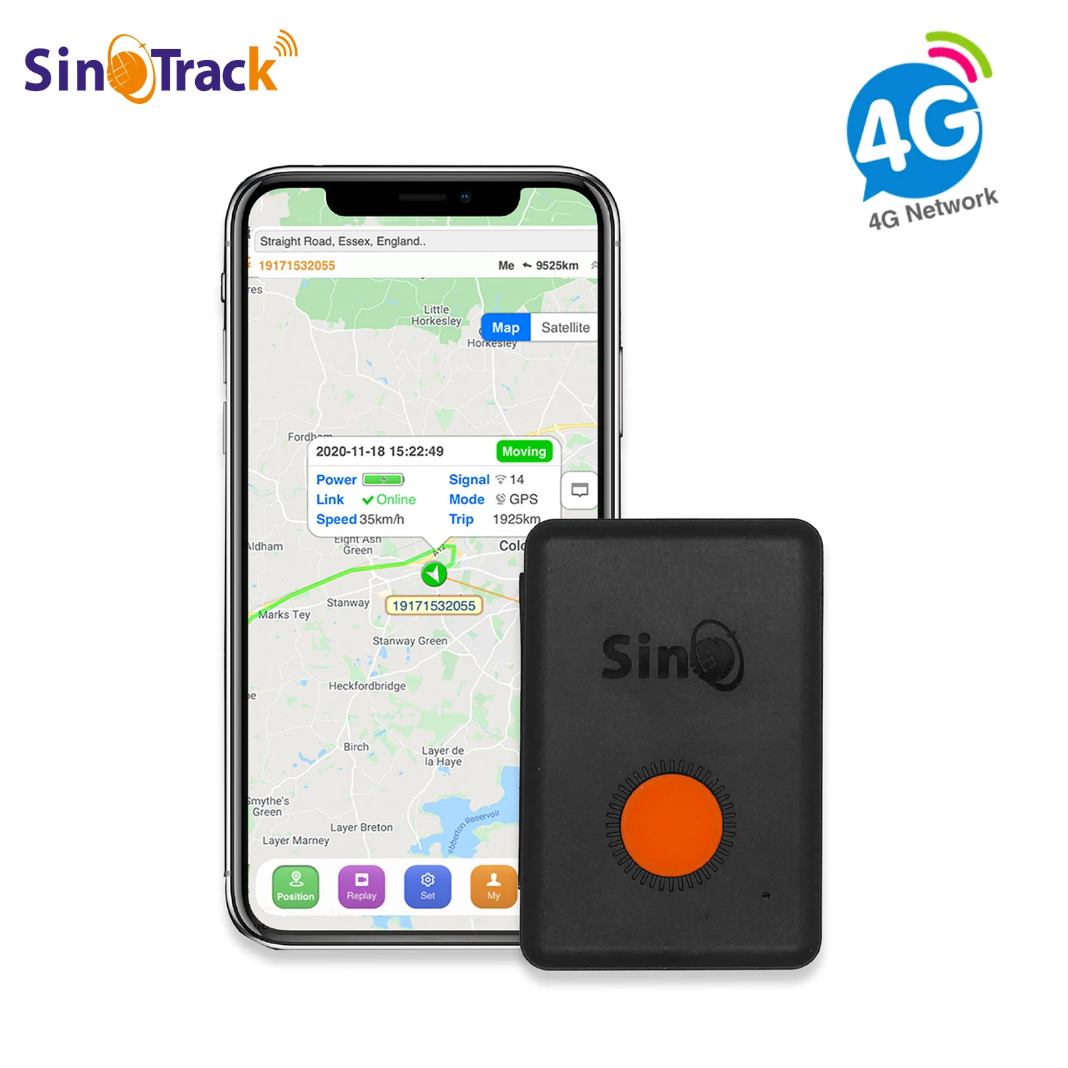 SinoTrack ST-904L 미니 내장 배터리, 방수 GPS 추적기, 어린이 개인 자동차, 애완 동물 장치, 무료 추적 앱, 4G 