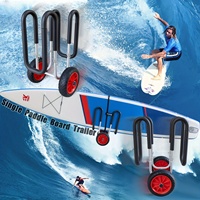KOETSU Single Paddle Board Trailer, Surfboard Transport Cart With Airless Wheels,  for Surfboard and Stand Up Paddle Boards