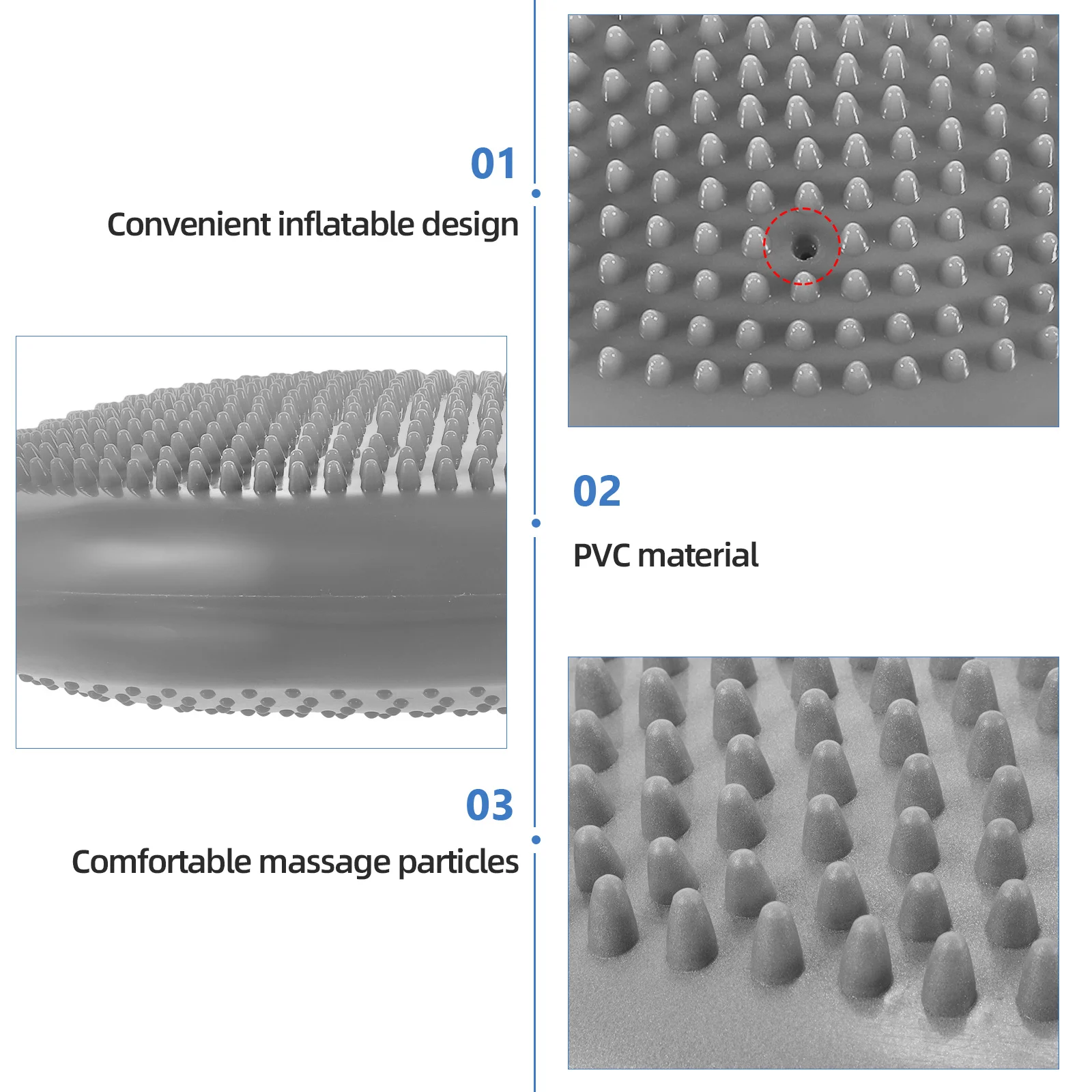 

13 Inch Inflated Balance Disc Extra Thick Core Stability Cushion For Adults Improve Posture Relieve Back