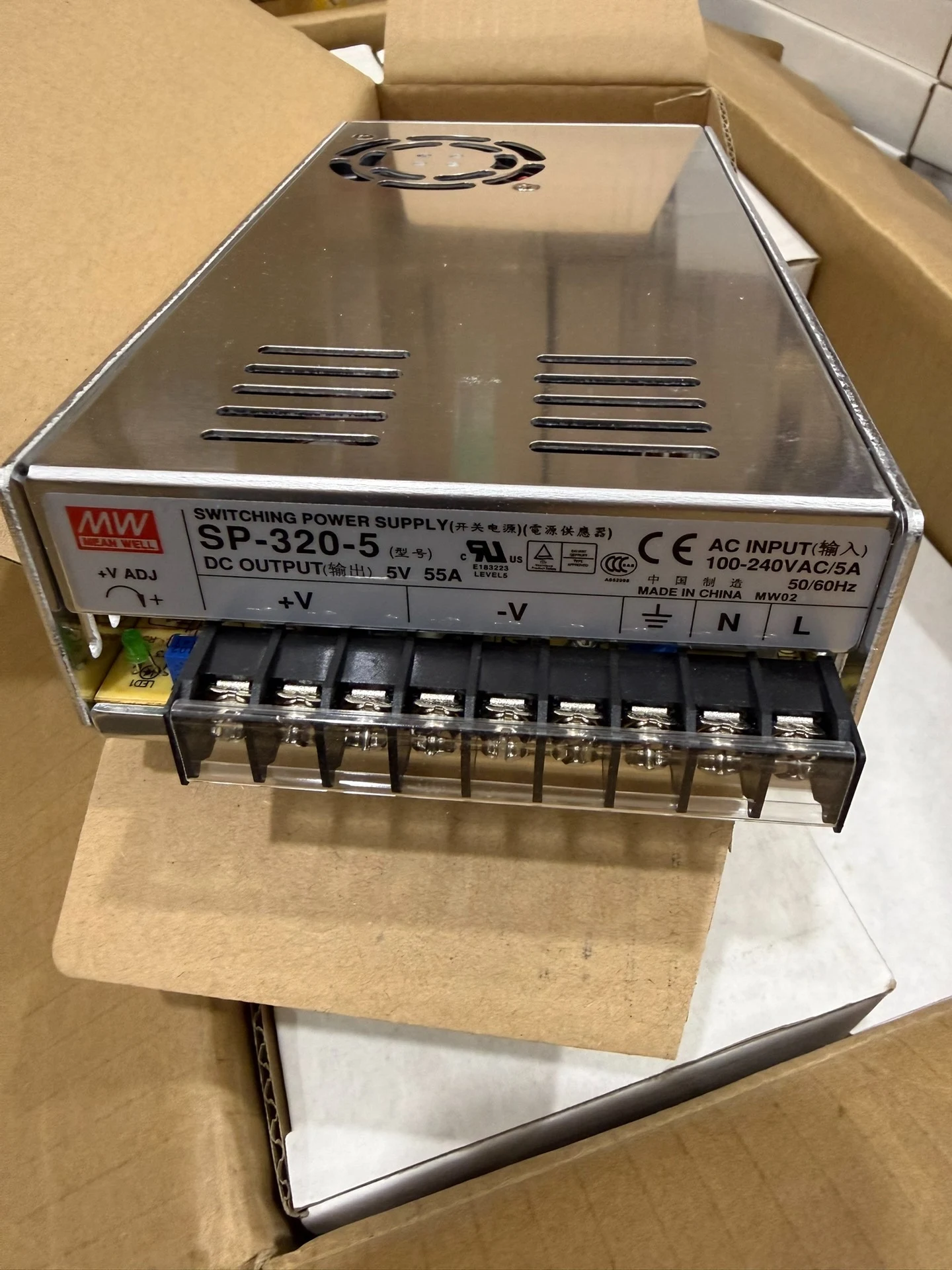 Taiwan Mingwei SP-320-5 switching power supply 5V 320W 55A high quality