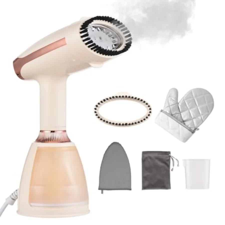 

Handheld Steamer for Clothes 1500W 20s Heatup Fabric Wrinkles Remover Portable Handheld Garment Steamer with Removable Water Ta