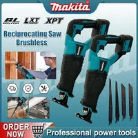 Makita Brushless Reciprocating Saw Reciprocating Saw Portable Cordless Power Tools With 4pcs Saw Blades For 20V 18V Battery