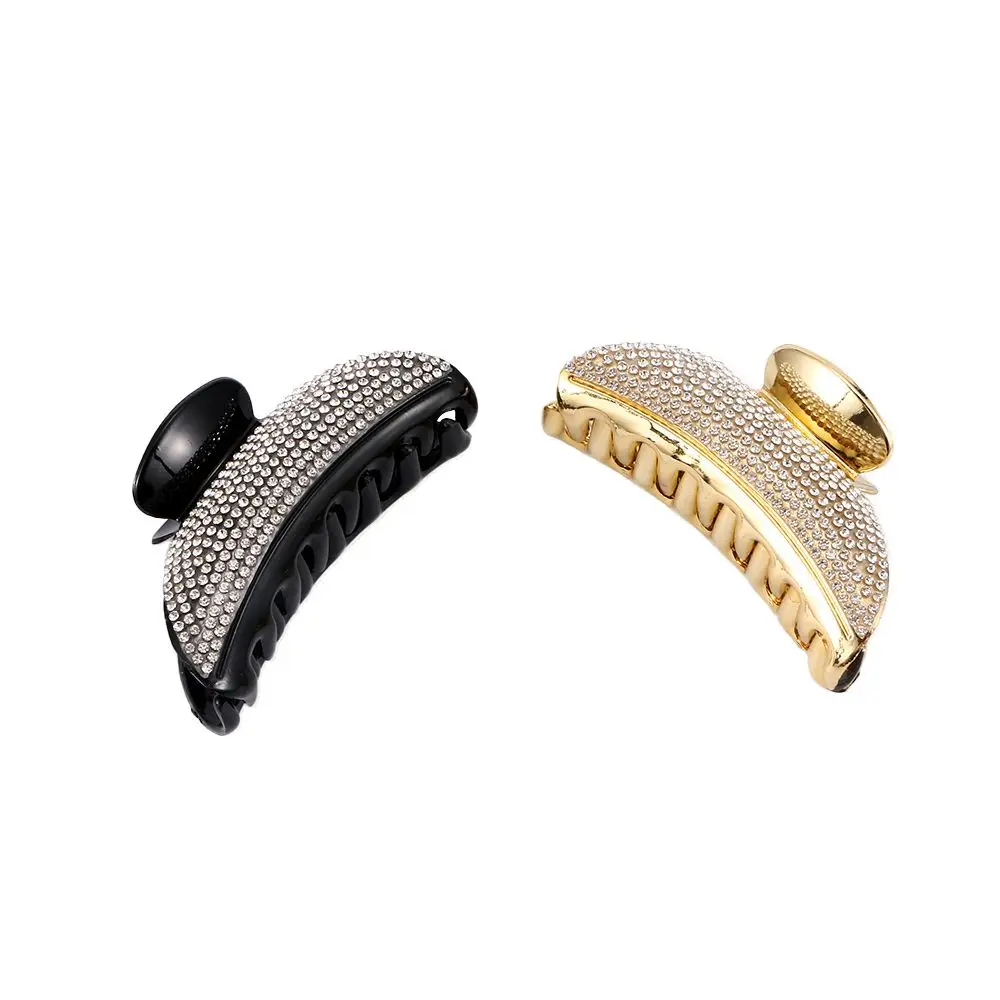 

Модная черная заколка для волос, блестящие аксессуары для волос, полные кристаллы, стразы, коготь для волос, зажим для волос