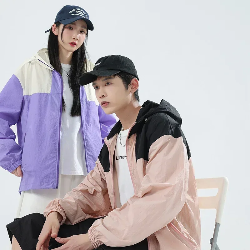 سترة خفيفة الوزن للحماية من الشمس في الهواء الطلق والمشي لمسافات طويلة ملابس الصيف الرجال التبريد الأشعة فوق البنفسجية طويلة الأكمام هوديي قميص المرأة معطف الصيد زوجين #6