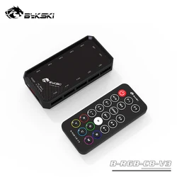 BYKSKI Controller Use for CPU / GPU Block FAN Pump 12V RGB / 5V ARGB LED Strip Light / Support Connect in Motherboard