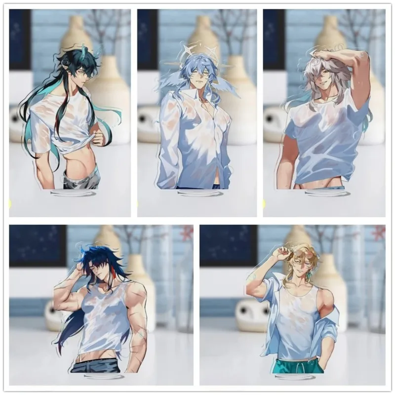 Hot Game Honkai Star Rail Cartoon Character Acrylic Plaque Dan Heng Blade Jingyuan Aventurine Sunday Desk Decor Ornament Keyring