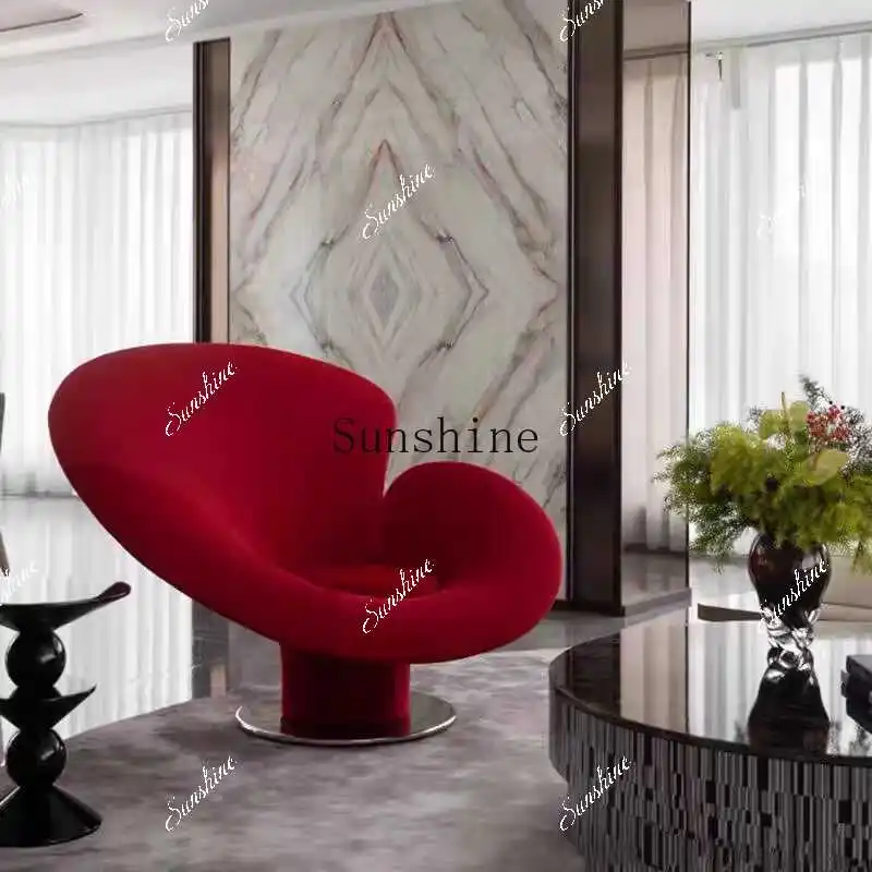 Minimalist design FRP special-shaped calla lily flower leisure hotel reception single sofa reclinerP