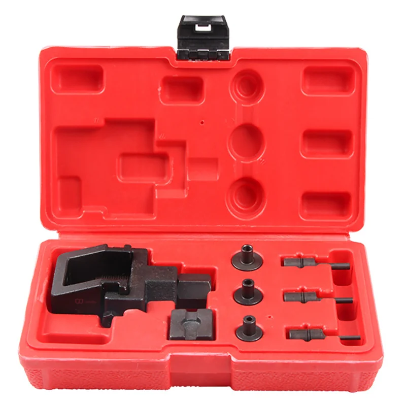 

Motorcycle Chain Breaker Splitter Link Riveting Pressing Drive Chain Tool Kit Riveting Tool Set with Carry Box SK1529